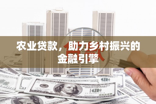 肥乡农业贷款，助力乡村振兴的金融引擎