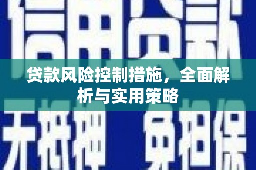 肥乡贷款风险控制措施，全面解析与实用策略