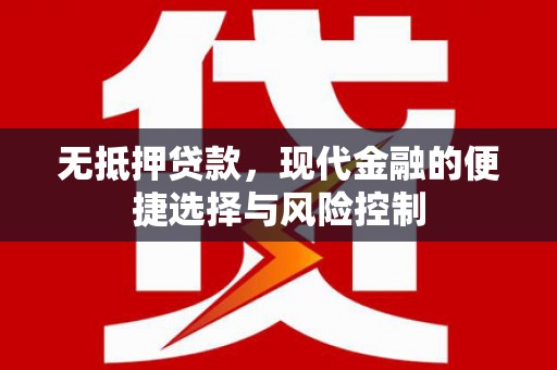 肥乡无抵押贷款，现代金融的便捷选择与风险控制