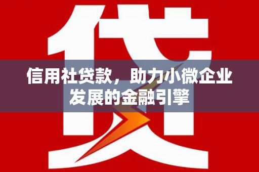 肥乡信用社贷款，助力小微企业发展的金融引擎