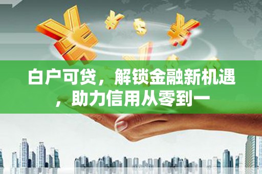 肥乡白户可贷，解锁金融新机遇，助力信用从零到一