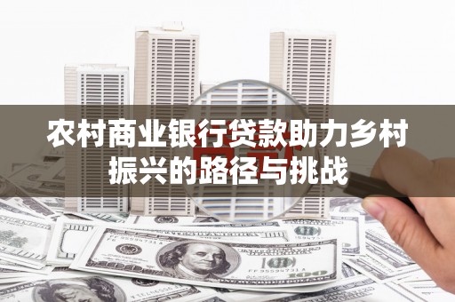 肥乡农村商业银行贷款助力乡村振兴的路径与挑战