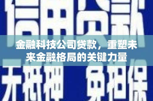 肥乡金融科技公司贷款，重塑未来金融格局的关键力量