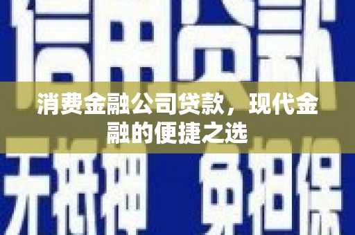 肥乡消费金融公司贷款，现代金融的便捷之选