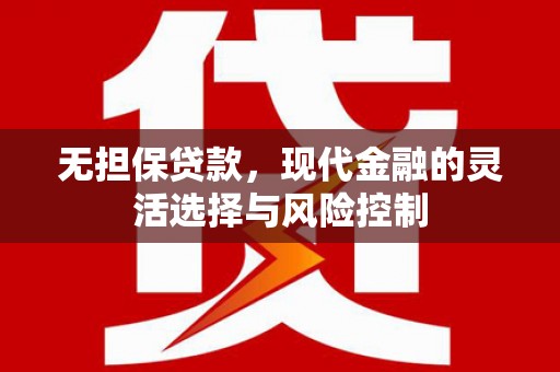 肥乡无担保贷款，现代金融的灵活选择与风险控制