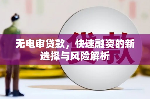 肥乡无电审贷款，快速融资的新选择与风险解析