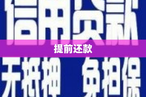 肥乡提前还款