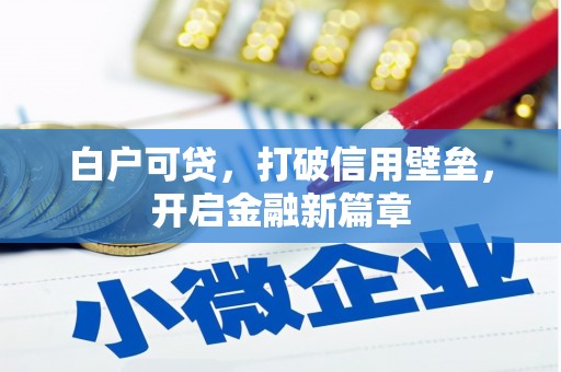 肥乡白户可贷，打破信用壁垒，开启金融新篇章