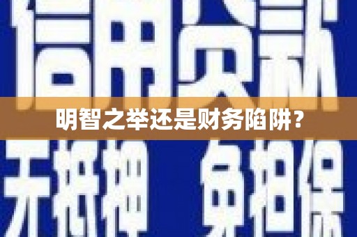 肥乡明智之举还是财务陷阱？