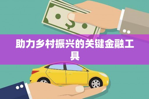 肥乡助力乡村振兴的关键金融工具