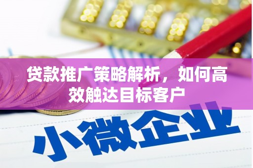 肥乡贷款推广策略解析，如何高效触达目标客户