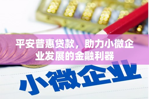 肥乡平安普惠贷款，助力小微企业发展的金融利器