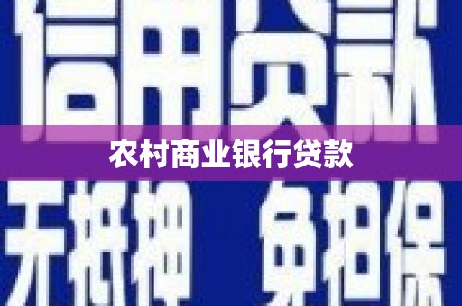 肥乡农村商业银行贷款