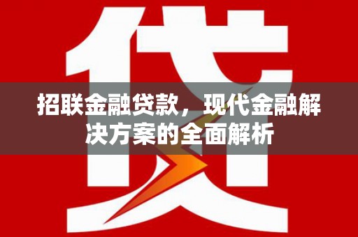 肥乡招联金融贷款，现代金融解决方案的全面解析