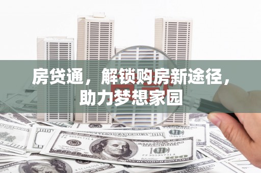 肥乡房贷通，解锁购房新途径，助力梦想家园