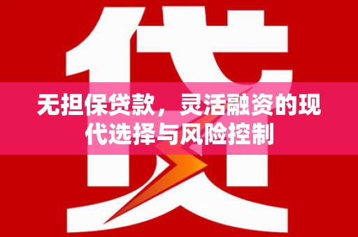 肥乡无担保贷款，灵活融资的现代选择与风险控制