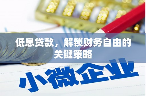肥乡低息贷款，解锁财务自由的关键策略