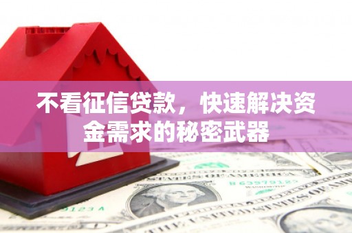 肥乡不看征信贷款，快速解决资金需求的秘密武器