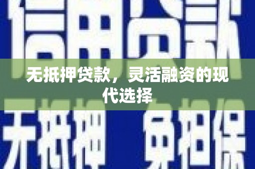 肥乡无抵押贷款，灵活融资的现代选择