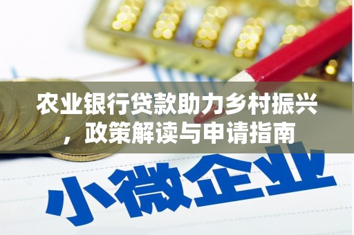肥乡农业银行贷款助力乡村振兴，政策解读与申请指南