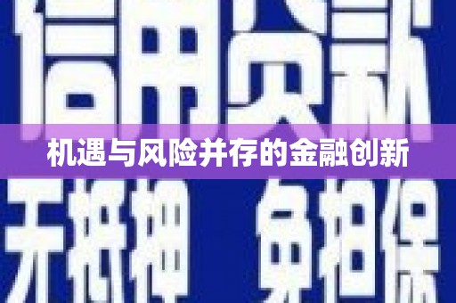 肥乡机遇与风险并存的金融创新
