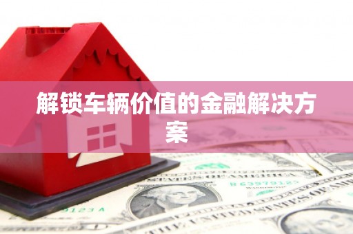 肥乡解锁车辆价值的金融解决方案