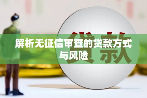肥乡解析无征信审查的贷款方式与风险