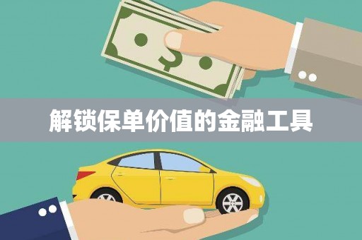 肥乡解锁保单价值的金融工具