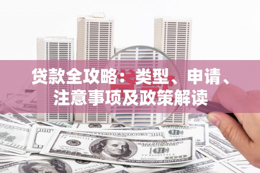 肥乡贷款全攻略：类型、申请、注意事项及政策解读