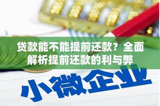 肥乡贷款能不能提前还款？全面解析提前还款的利与弊